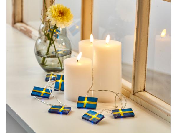 Bitz Celebrate LED String Lights Swedish Flag X 230 Cm Blue/Yellow