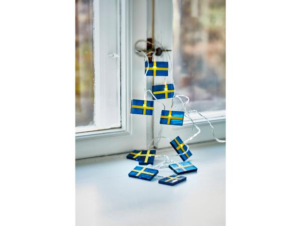 Bitz Celebrate LED String Lights Swedish Flag X 230 Cm Blue/Yellow