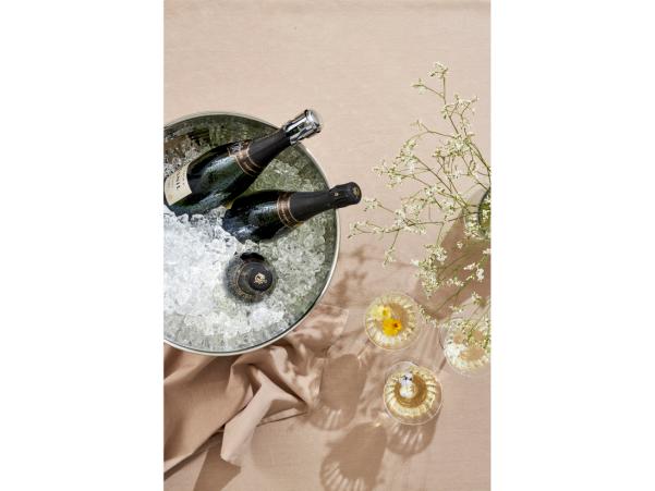 Bitz Champagne Bowl Dia 38 Cm Hammered Glossy Steel