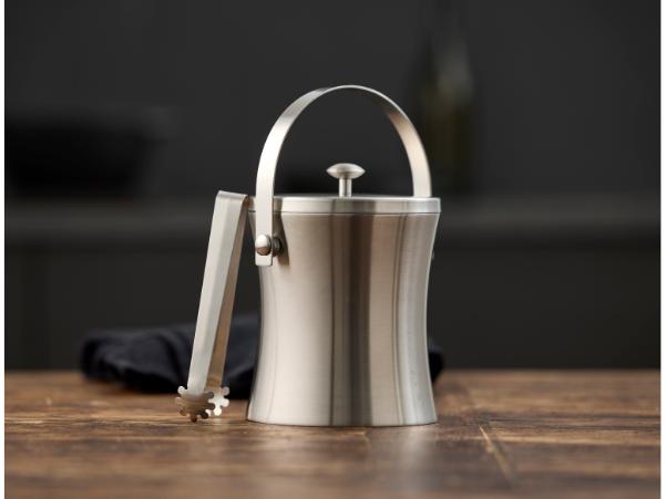 Bitz Funktion Ice Bucket W/ Tongs Dia 12 2 X 16 3 Cm