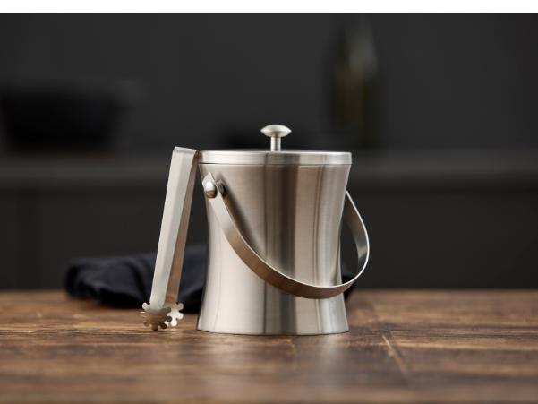 Bitz Funktion Ice Bucket W/ Tongs Dia 12 2 X 16 3 Cm