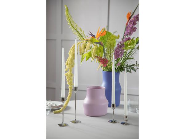 Bitz Gense Dorotea Candlestick Dia 7 X 18 Cm Polished Steel