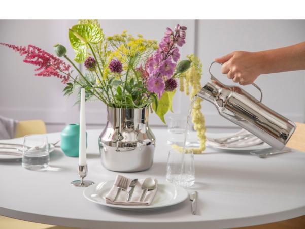 Bitz Gense Dorotea Candlestick Dia 7 X 5 5 Cm Polished Steel