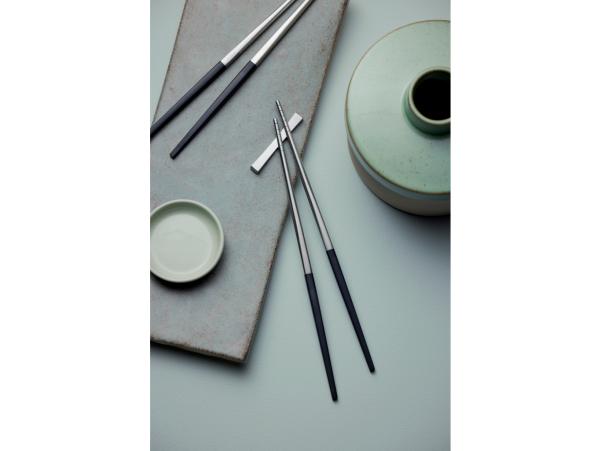 Bitz Gense Focus De Luxe Chopsticks Set 23 Cm 6 Parts Black/matte Steel