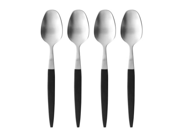 bitz Gense Focus de Luxe Dessert spoon 16 8 cm 4 pcs Black/matte steel
