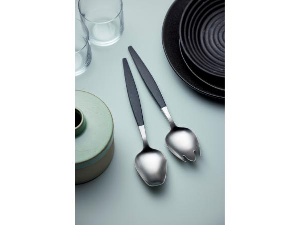 Bitz Gense Focus De Luxe Salad Cutlery 26 8 Cm Black/matte Steel