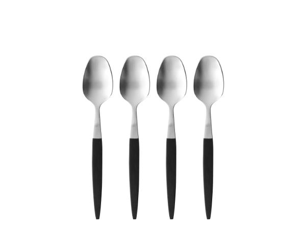 bitz Gense Focus de Luxe Tea spoon 13 2 cm 4 pcs Black/matte steel