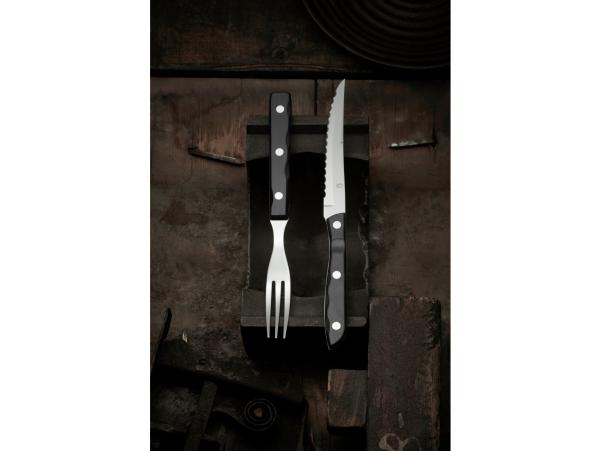 Bitz Gense Old Farmer Black Steak Cutlery 4 Parts Black/Steel