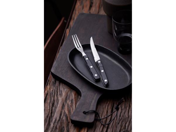 Bitz Gense Old Farmer Black Steak Cutlery 4 Parts Black/Steel