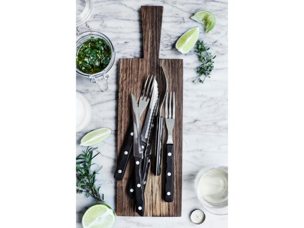 Bitz Gense Old Farmer Black Steak Cutlery 4 Parts Black/Steel