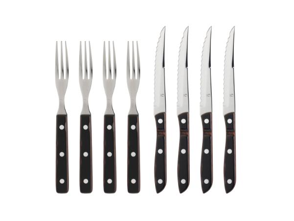 Bitz Gense Old Farmer Classic Steak Cutlery 8 Parts Wood/Steel