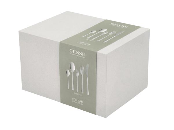 Bitz Gense Steel Line Cutlery Set 60 Parts Polished Steel