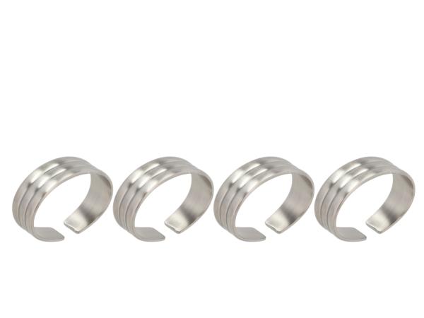 bitz Gense Thebe Napkin ring Dia 4 3 x 3 2 cm 4 pcs Matte steel
