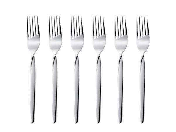 Bitz Gense Twist Cake Fork 16 Cm 6 Pcs Polished Steel