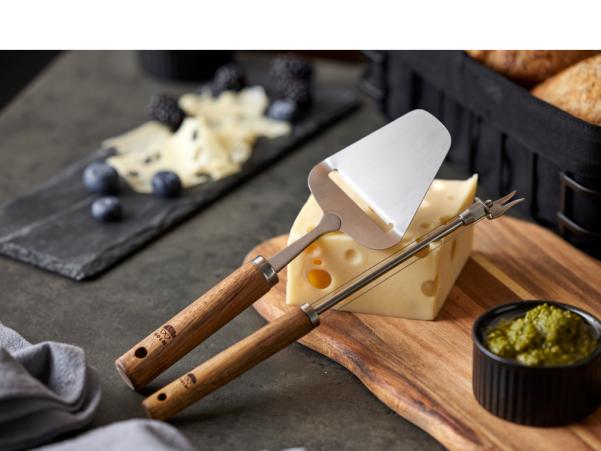 Bitz HOLM Cheese Plane 22 5 Cm Stainless Steel/Acacia