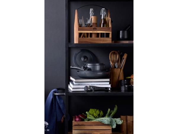 Bitz HOLM Cookware Set Removable Handle 1 1 + 2 4 Liter Black