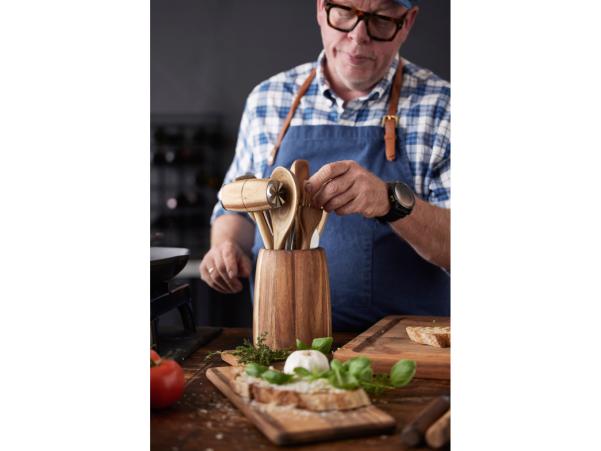 Bitz HOLM Utensil Holder Dia 13 X 17 Cm Acacia Wood