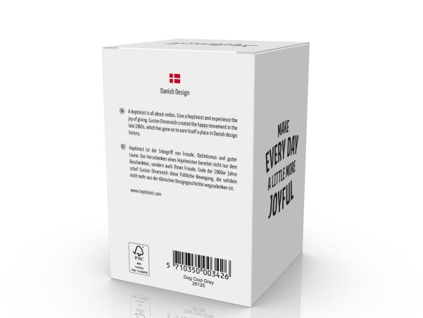 Bitz Hoptimist Dog Hoptimist 5.5 X 5.9 X 6.9 Cm Cool Grey