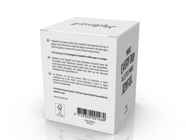 Bitz Hoptimist Dog Hoptimist 5.5 X 5.9 X 6.9 Cm White