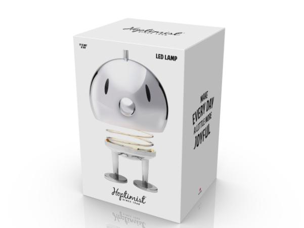 Bitz Hoptimist LED Lamp Hoptimist 15 X 15 X 23 Cm XL Chrome