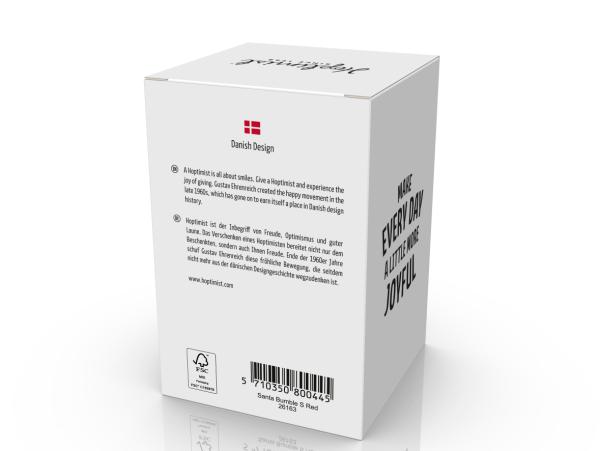 Bitz Hoptimist Santa Bumble Hoptimist 5.9 X 6.1 X 7.2 Cm S Red