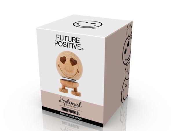 Bitz Hoptimist Smiley Love Hoptimist 4.5 X 5.6 X 6.6 Cm S Raw Oak