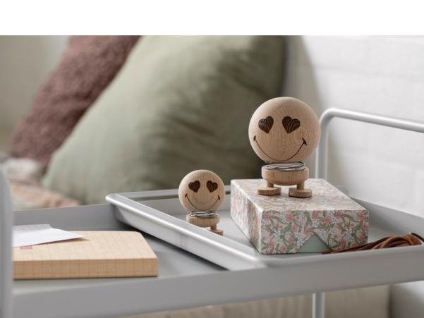 Bitz Hoptimist Smiley Love Hoptimist 7.4 X 8.3 X 9.5 Cm M Raw Oak