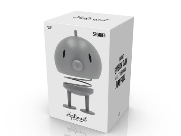 Bitz Hoptimist Soft Bumble Speaker 15 X 15 X 23 Cm XL Soft Grey
