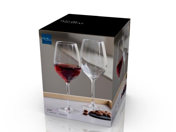 Bitz Lyngby Glas Juvel Red Wine Glass 50 Cl 4 Pcs Clear