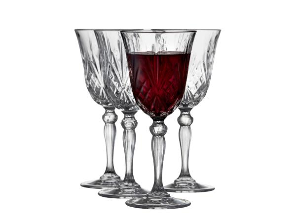 bitz Lyngby Glas Krystal Melodia Red wine glass 27 cl 4 pcs Clear
