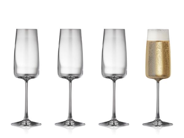 bitz Lyngby Glas Krystal Zero Champagne glass 30 cl 4 pcs