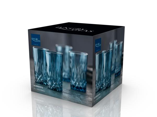 Bitz Lyngby Glas Sorrento Highball 38 Cl 4 Pcs Blue