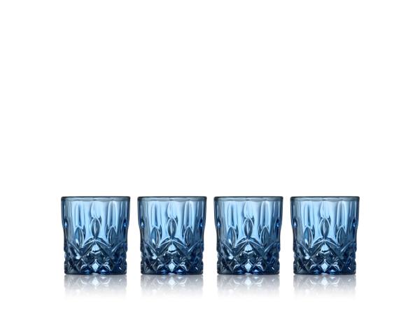 bitz Lyngby Glas Sorrento Shot glass 4 cl 4 pcs Blue
