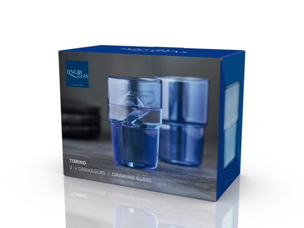 Bitz Lyngby Glas Torino Drinking Glass 40 Cl 2 Pcs Blue