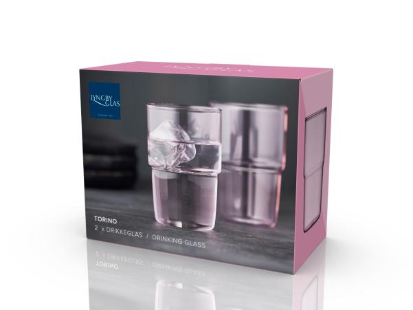 Bitz Lyngby Glas Torino Drinking Glass 40 Cl 2 Pcs Pink