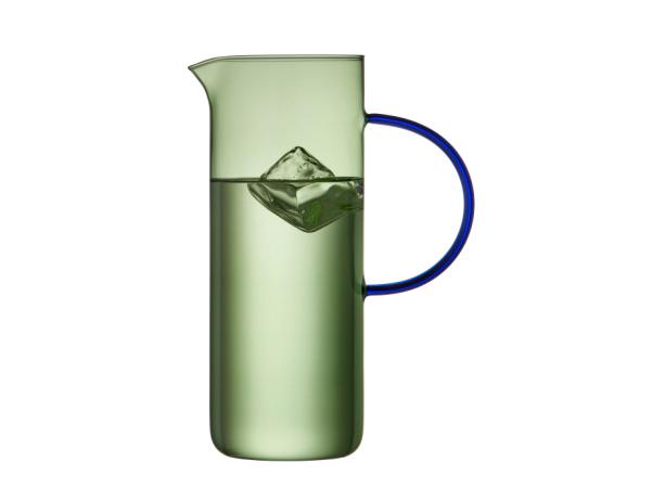 Bitz Lyngby Glas Torino Glass Jug 1.1 Liter Green/Blue
