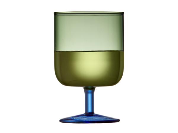 Bitz Lyngby Glas Torino Wine Glass 30 Cl 2 Pcs Green/Blue