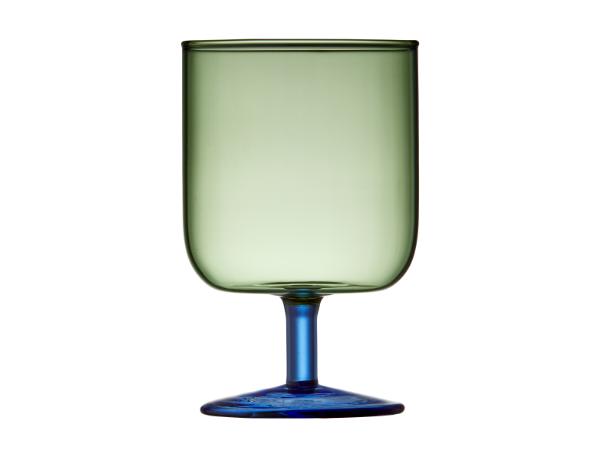Bitz Lyngby Glas Torino Wine Glass 30 Cl 2 Pcs Green/Blue
