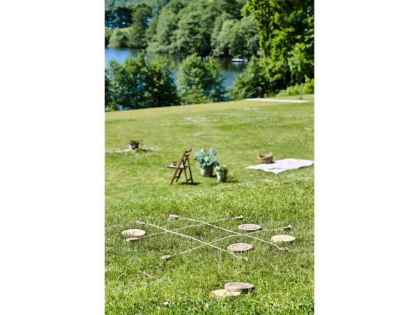 Bitz Moments Of Play Noughts And Crosses 90 X 90 Cm Grey/Brown