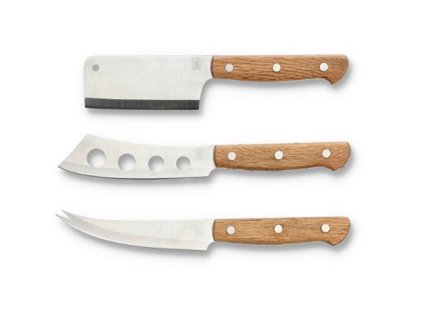 Bitz Morsø Foresta Cheese Set 3 Parts Oak/Stainless Steel