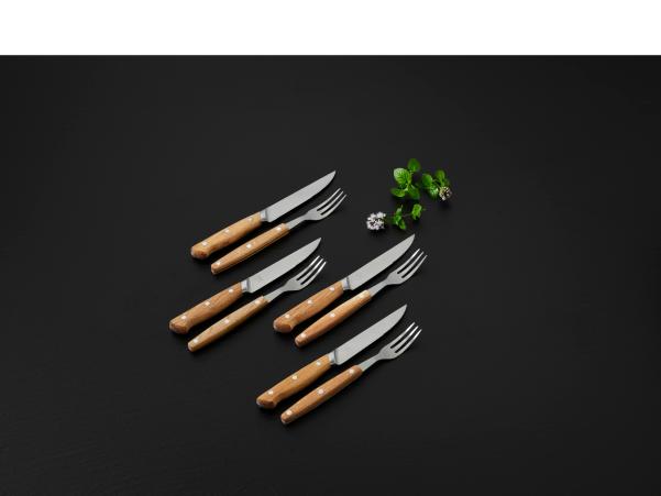 Bitz Morsø Foresta Cutlery Set 8 Parts Oak/Stainless Steel