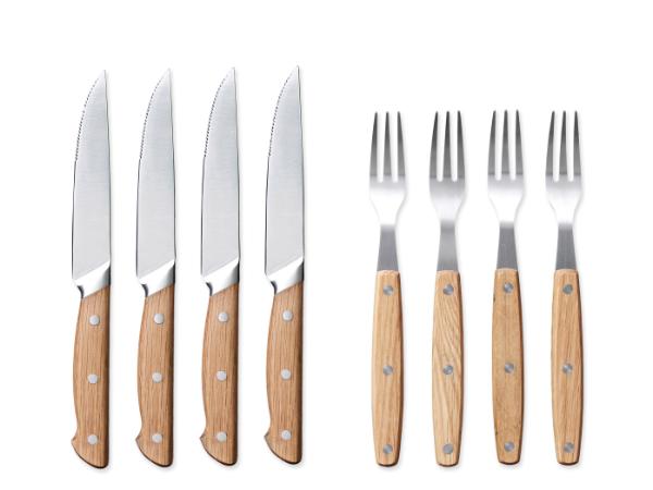 bitz Morsø Foresta Cutlery set 8 parts Oak/Stainless steel