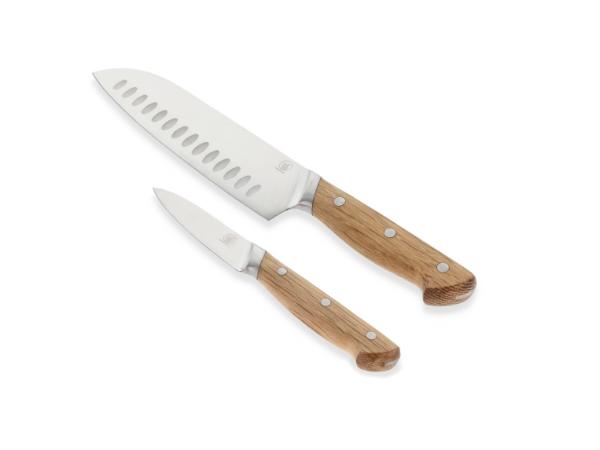 bitz Morsø Foresta Knife set 2 parts Oak/Stainless steel