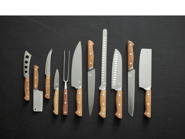 Bitz Morsø Foresta Knife Set 4 Parts Oak/Stainless Steel