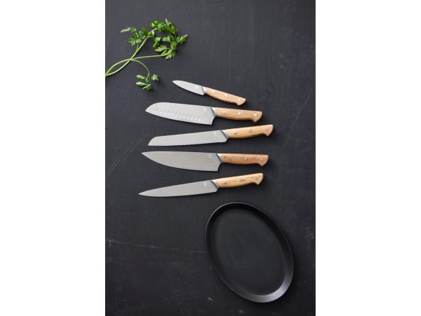 Bitz Morsø Foresta Knife Set 5 Parts Oak/Stainless Steel