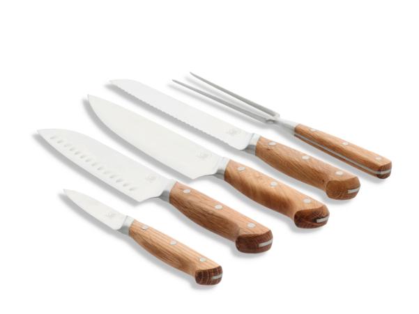 Bitz Morsø Foresta Knife Set 5 Parts Oak/Stainless Steel