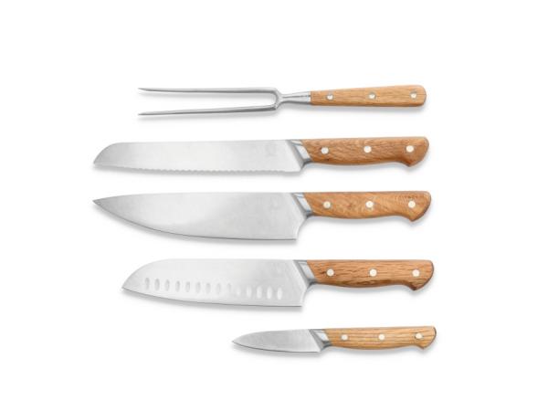 bitz Morsø Foresta Knife set 5 parts Oak/Stainless steel