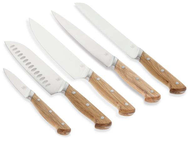 bitz Morsø Foresta Knife set 5 parts Oak/Stainless steel