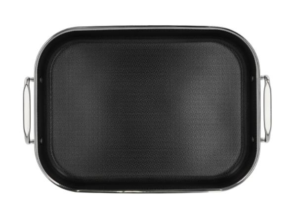 Bitz Pillivuyt Gourmet Paillon Hybrid Roasting Dish 39 X 26.5 X 10.6 Cm Silver Metallic