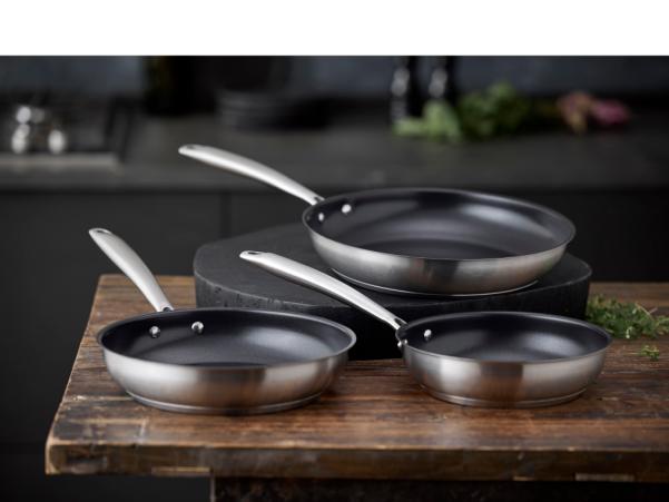 Bitz Pillivuyt Gourmet Roya Frying Pan Ceramic Non-stick Dia 24 Cm Steel